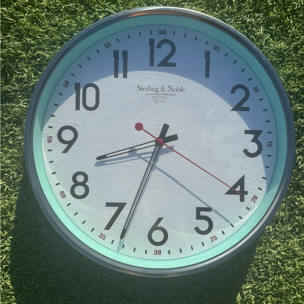 Retro Style Sterling & Noble Wall Clock